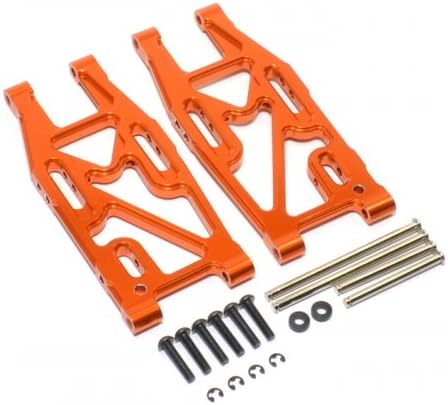 GPM Racing #BMT056OR Aluminum Rear Lower Arm - 1pr Set Orange for HPI Bullet 3.0