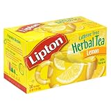 Lipton Herbal Tea, Lemon, Tea Bags, 20-Count Boxes (Pack of 12)