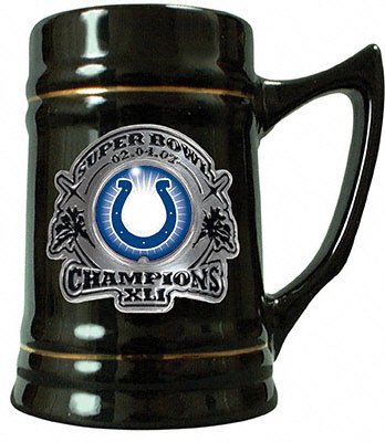 Buy Indianapolis Colts Super Bowl XLI Champions 22oz Ceramic Tankard by Great American Products