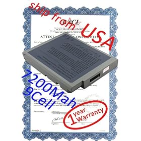 Sinyocells Brand New Super Capacity 12 Cells 14.8v 6600mah Laptop Battery Batteries for Dell Inspiron 1100 1150 5100 5150 5160 Series Dell Latitude 100l Series Compatible Part Numbers: 310-5205 310-5206 312-0079 312-0296 451-10117 451-10183 6t473 7t670 8y849 9t686 Batdw00l F0590a01 J2328 Us Seller Shipping From Us 1 Year Warranty 100% Tested Hi-capacity Extended Capacity