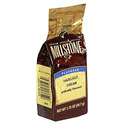 Millstone Hazelnut Cream Ground Coffee, 1.75-Ounce Bags (Pack of 12)