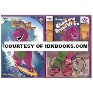 COLLECTIBLE BARNEY DVD: Barney's Round and Round We Go *PLUS FREE GIFT: Barney's Beach Party *SHIPS SAME DAY WITH FREE TRACKING*