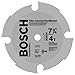 Bosch CB704FC 7-1/4-Inch 4 Tooth FTG Fiber Cement Saw Blade with 5/8-Inch Arbor