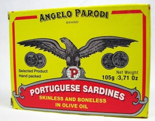 Angelo Parodi Brand Portuguese Sardines Skinless and Boneless in Olive Oil 105 Gr by Angelo Parodi
