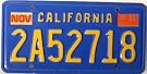 California Antique Blue background with yellow letters License Plate
