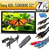Sony KDL-52NX800 1080P 52 Inch LCD HDTV With Buyers Choice Sony HD Accessory Kit Includes Pro Articulating Wall Mount + (2) 6FT Hdmi 1.3B Cables, 6FT Audio Interconnect Cable Screen Cleaner + Surge Protector