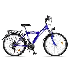 KINDERFAHRRAD 24 ZOLL "COURAGE" 18 GANG-SCHALTUNG DYNAMO KINDERRAD CITYBIKE FARBE: BLAU