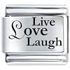 Low price Live Love Laugh Laser Italian Charm Bracelet