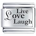 Live Love Laugh Laser Italian Charm Bracelet