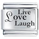 Live Love Laugh Laser Italian Charms
