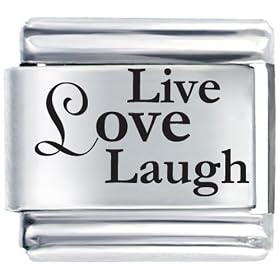 Live Love Laugh Laser Italian Charm Bracelet