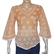 Comfort Clothing Womens Top Kurti Dress Chikan Embroidery Size M (ctop504)