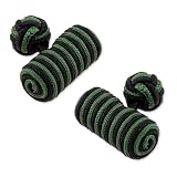 Black & Green Silk Log Cufflink Set by Principessa green silk cufflinks