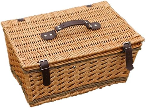 Willow Picnic Basket with Deluxe Service for Two and Table Cloths
