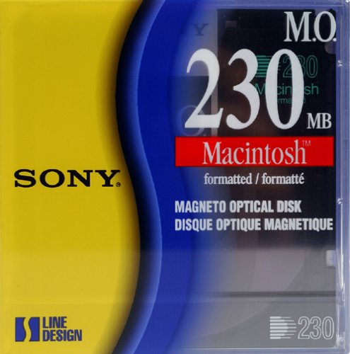 Sony 3.5 Rewritable Magneto Optical 230MB Mac Pre-FMT 1-Pack
