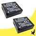Two Halcyon 1400 mAH Lithium Ion Replacement Battery for Panasonic Lumix DMC-GF5 12.1 MP Digital cameras and Panasonic DMW-BLE9