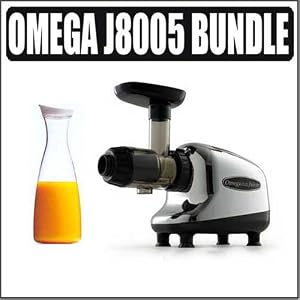 Omega J8005 Multi-Purpose Juicer Food Process Chrome +Juice Jar by Omega