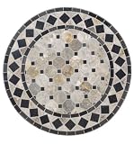 Home Styles 5605-34 27.5in. Marble Outdoor Bistro Table, Black