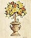 Yellow And Orange Rose Topiary Art Poster PRINT Maxine Johnston 16x20