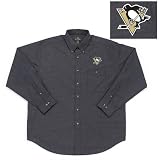 Pittsburgh Penguins NHL Matrix Button Down Shirt (Black)