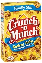 Crunch 'n Munch Toffee Popcorn, Family Size, 12-Ounce Boxes (Pack of 12)