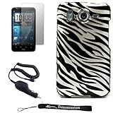 Silver and Black Zebra Design Cover / 2 Piece Snap On Crystal Protective Ha ....