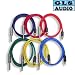 6 2ft COLOR 1/4 TS RCA Patch Cable 2' GLS Audio