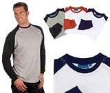 Langarm Baseball Shirt Gr. S - 5XL diverse Farben