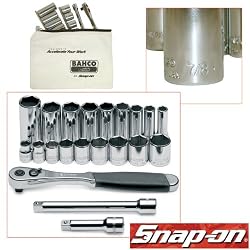 Bahco by Snap On 804921 21 pc 3/8 Drive Socket Set w/Bag