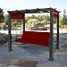 Outdoor Patio Pergola 3 Person Swing Red