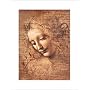 Female Head Scapigliata Leonardo da Vinci print POSTER - 11" x 14"