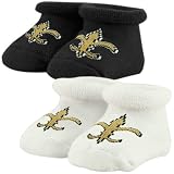 New Orleans Saints Infant Black 2-Pack Bootie Socks