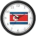 North Korea Flag Wall Clock by WatchBuddy Timepieces (Hunter Green Frame)