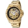 Invicta Men's 0113 Pro Diver Collection Mechanical Skeleton Gold-Plated Stainless Steel Watch