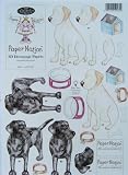 A4 3D step by step Paper Nation pets decoupage sheet - labrador dogs