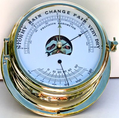 Brass Porthole Barometer Thermometer Comforter