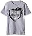 adidas Big Boys' Short Sleeve Tee , Medium Grey Heather/Black, Medium/10-12