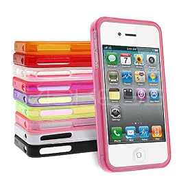 Celicious 10 x Colourful Gel Bumper Case Bundle for Apple iPhone 4S / iPhone 4