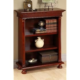 Salem Three - shelf Bookcase, THREE-SHELF, CAMBRIDGE CHRRY