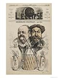 Emile Erckmann and Louis Chatrian French Co-Authors Who Wrote Under the Name Erckmann- Chatrian Giclee Poster Print by Andr&Atilde;&copy; Gill, 18x24