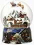 8" Glitterdome Musical Rotating Victorian Village with Santa Claus Snow Globes
