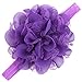 QS Baby Girl's Elastic Headbands Chiffon Hair Flower (10 Pack)