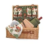Sonoma picnic WIllow suitcase w/wine & cheese for 4