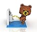 GRHOSE LOZ Diamond Blocks Nanoblock Brown Bear Peeing Educational Toy 350pcs