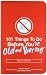 101 Things To Do Before You