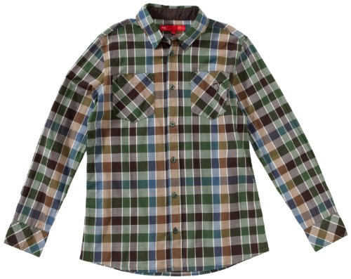 edc by ESPRIT Jungen Hemd, kariert W08530, Gr. 128 (XS), Gr&uuml;n (315 - highland green) Preisvergleich