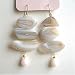 Agate "Zen" Triple Drop Earrings with Pink Peruvian Opal drops