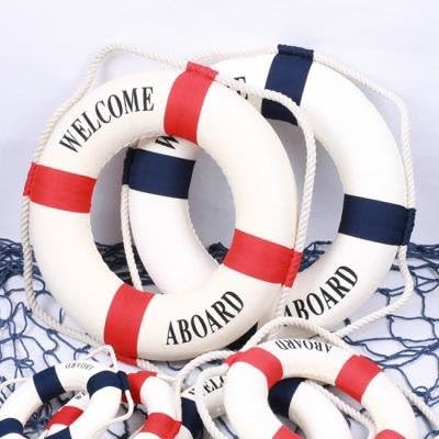 LivLo Welcome Aboard Nautical Life Lifebuoy Ring Boat Wall Hanging Home Decorate