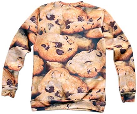 Long Sleeve 3d Cookie Printed Funny Hoodies Sweatshirt (Size L)