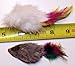 Pack of 12 RATTLING Feather Tail Fur Cat Toy Mice